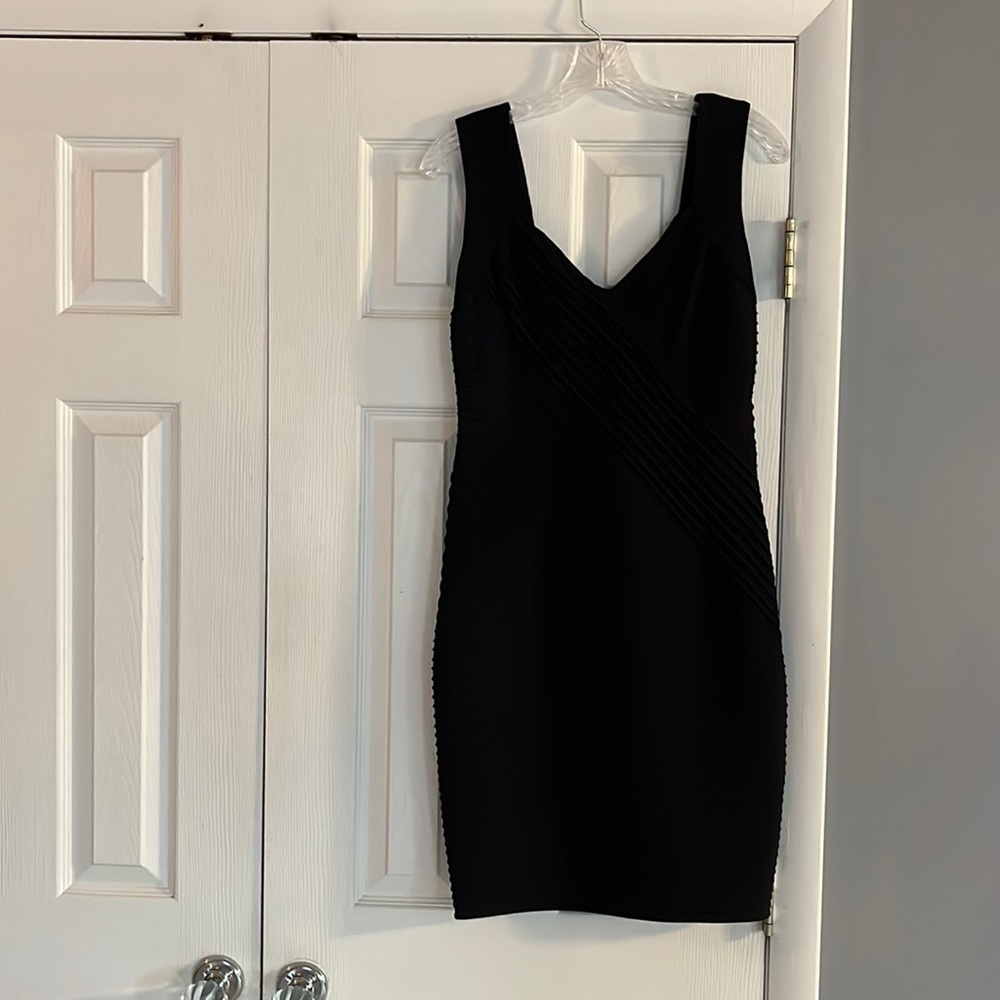 Calvin Klein black body con dress knee length women’s size 8